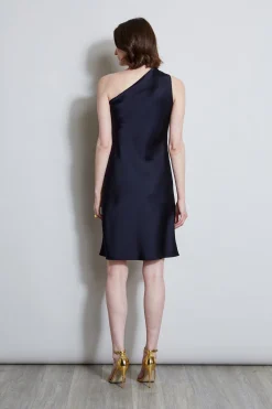 Elie Tahari Satin Scarf Dress- Dresses & Jumpsuits|Short Dresses