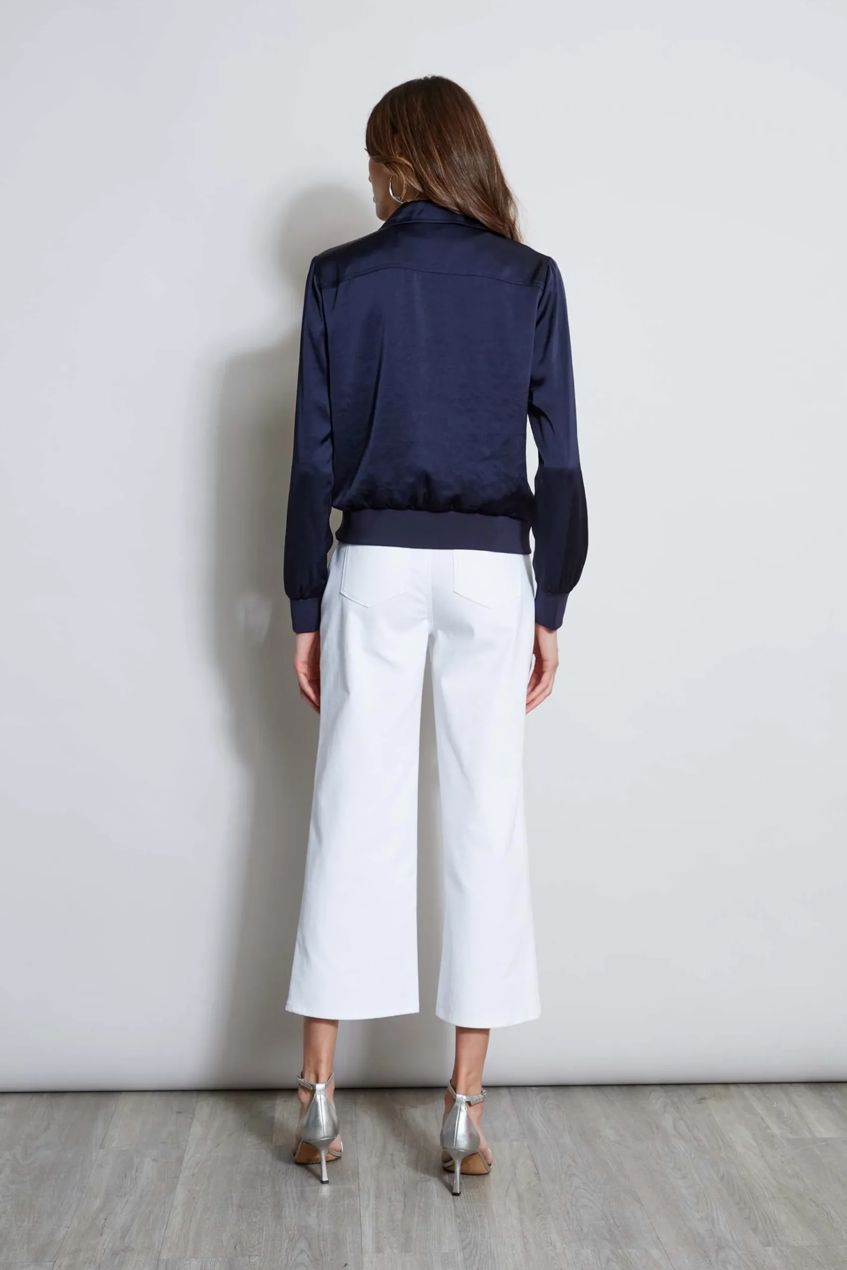 Elie Tahari Satin Utility Pocket Jacket- Jackets & Blazers