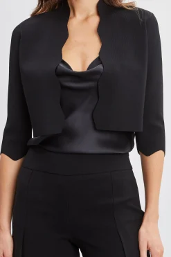 Elie Tahari Scallop Cardigan- Tops & Sweaters