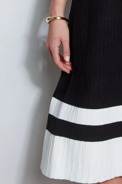 Elie Tahari Scallop Knit Dress- Dresses & Jumpsuits|Sleeveless Dresses