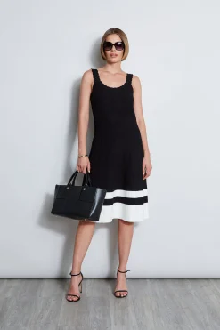 Elie Tahari Scallop Knit Dress- Dresses & Jumpsuits|Sleeveless Dresses