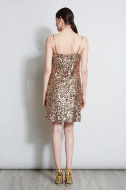 Elie Tahari Sequin Cowl Dress- Dresses & Jumpsuits|Sleeveless Dresses