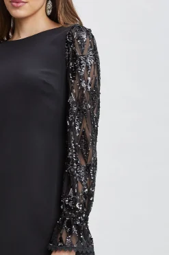 Elie Tahari Sequin Sleeve Shift Dress- Dresses & Jumpsuits