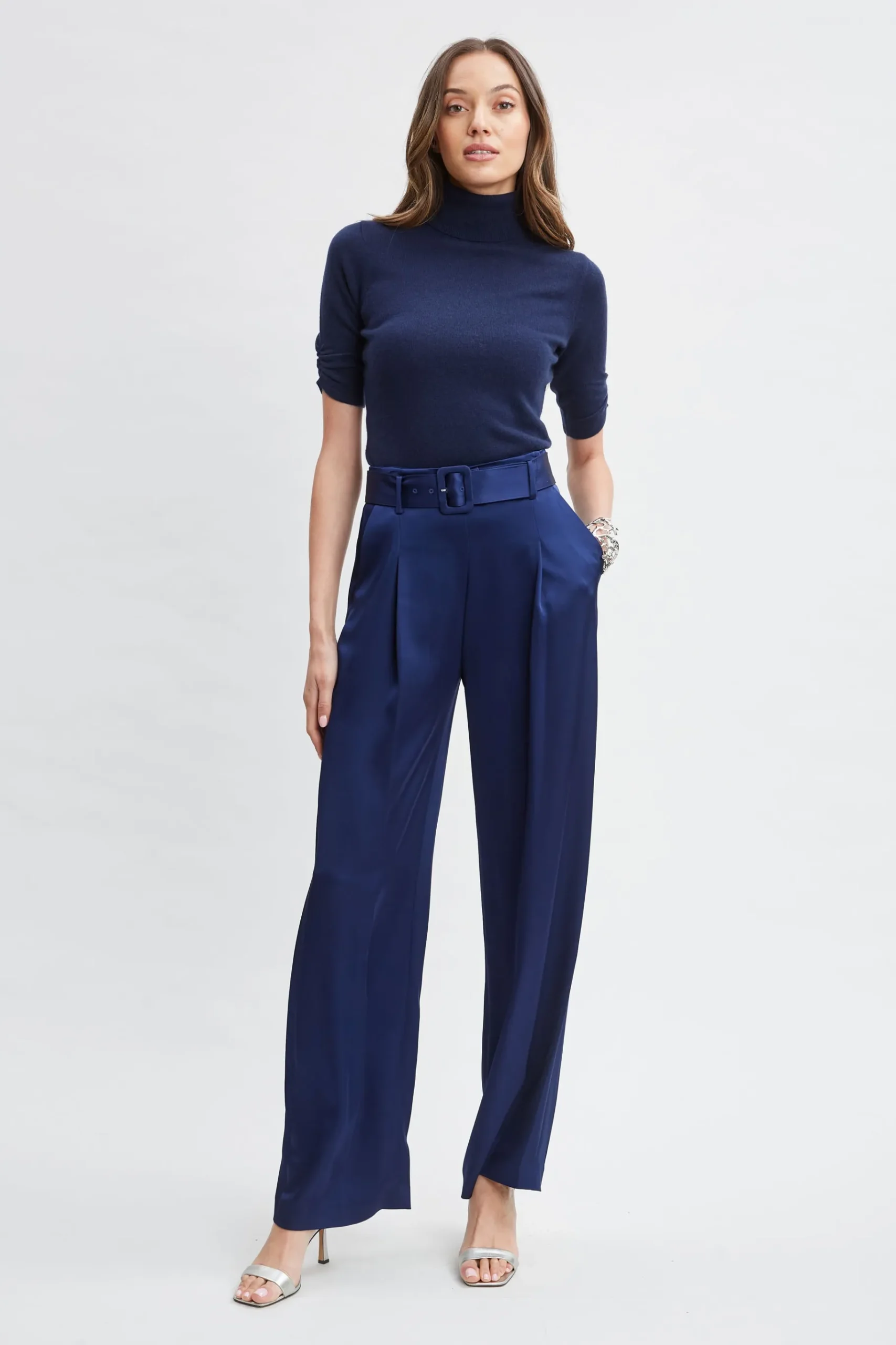 Elie Tahari Short Sleeve Cashmere Wool Sweater- Tops & Sweaters