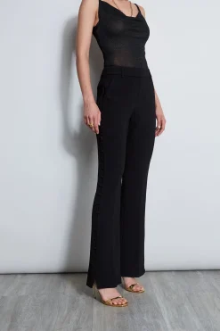 Elie Tahari Side Button Crepe Pant- Bottoms|Suiting