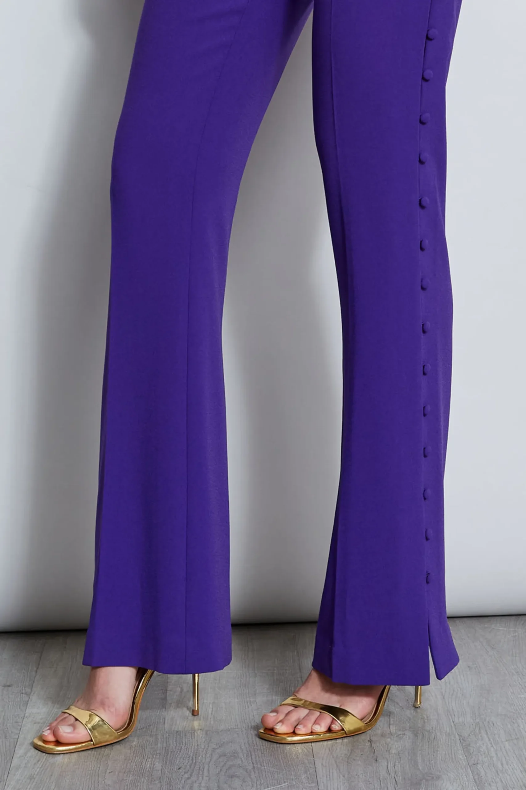Elie Tahari Side Button Crepe Pant- Bottoms|Suiting