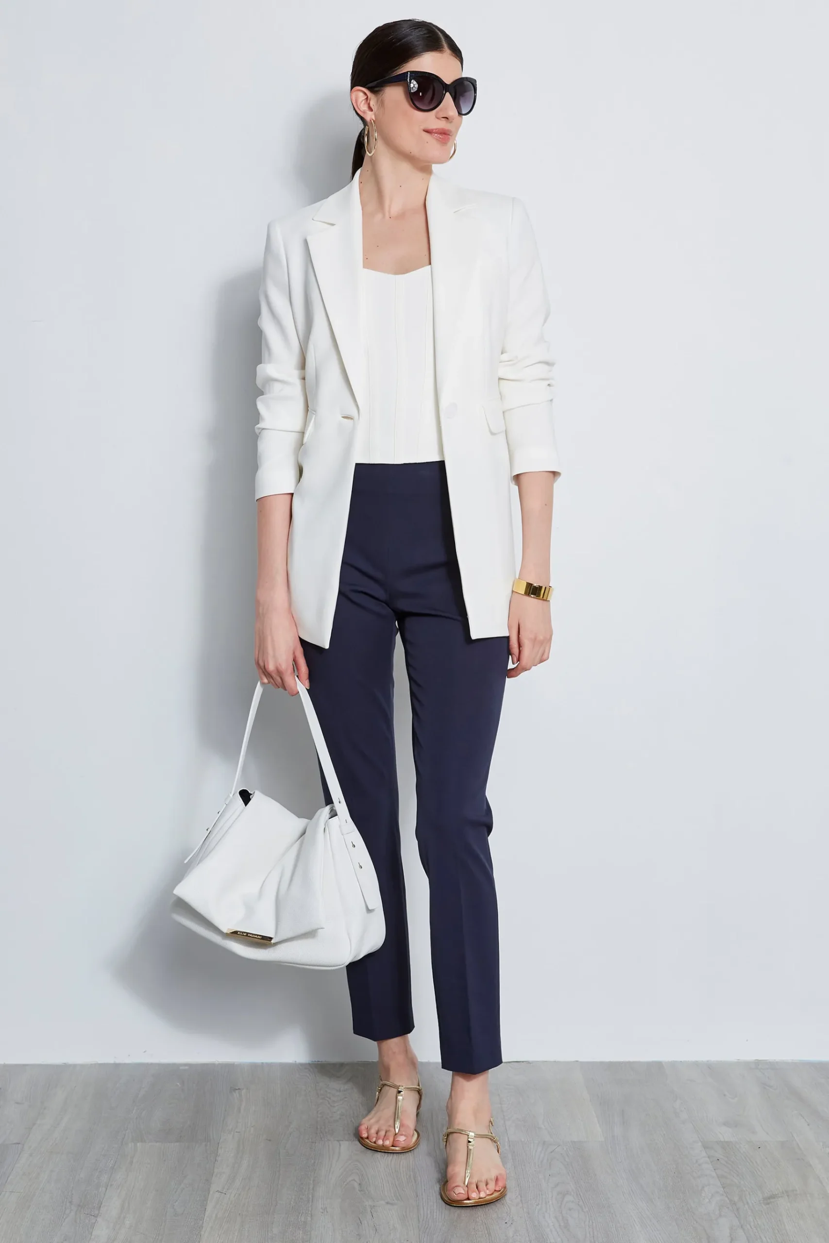 Elie Tahari Side Slit Blazer- Jackets & Blazers