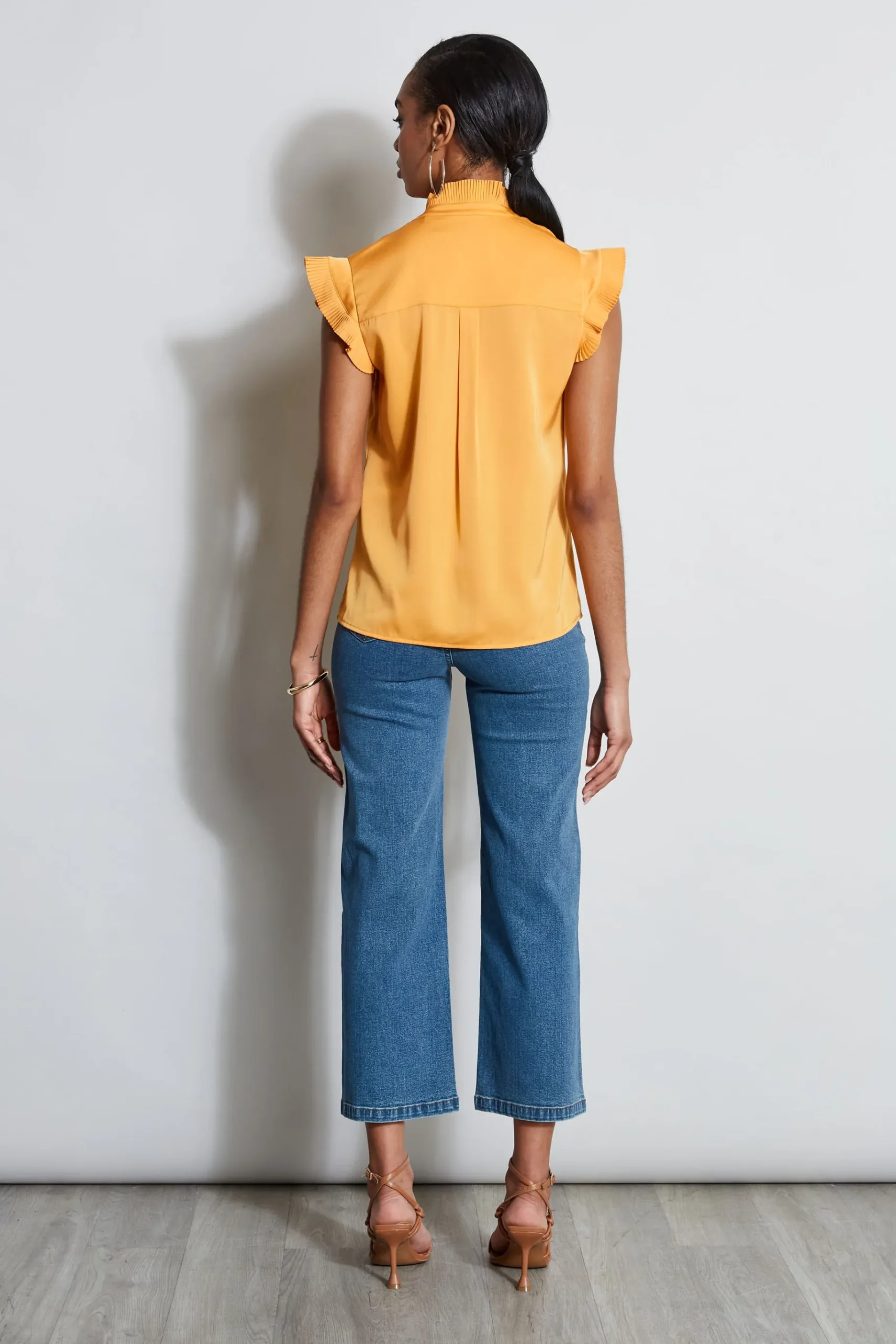 Elie Tahari Silk Cascade Ruffle Shirt- Tops & Sweaters