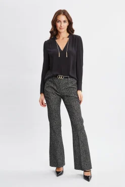 Elie Tahari Silk Chain Tassel Shirt- Tops & Sweaters