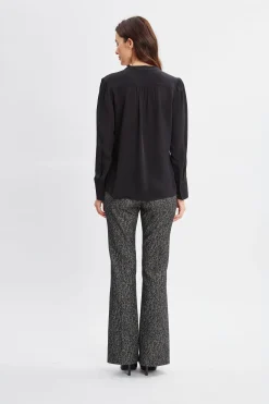 Elie Tahari Silk Chain Tassel Shirt- Tops & Sweaters