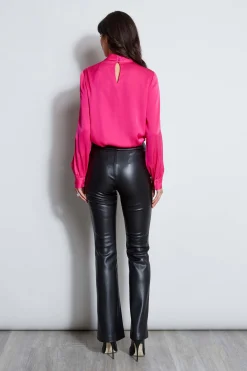 Elie Tahari Silk Draped Neck Shirt- Tops & Sweaters