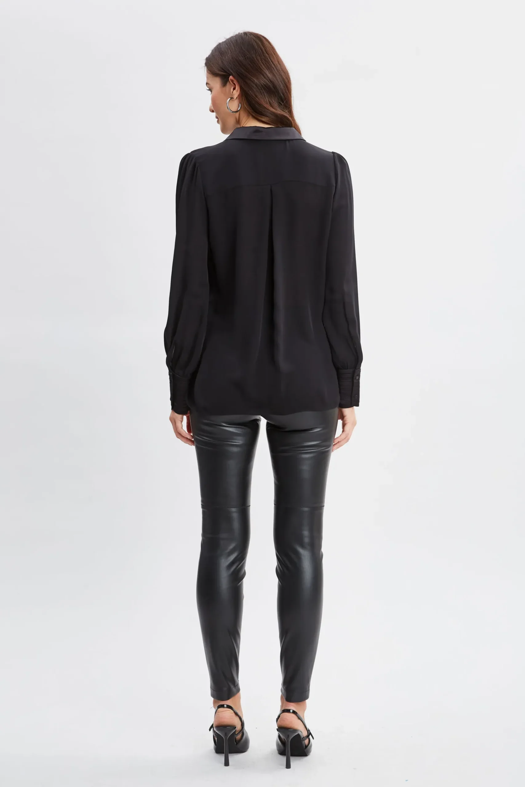Elie Tahari Silk Pintuck Shirt- Tops & Sweaters