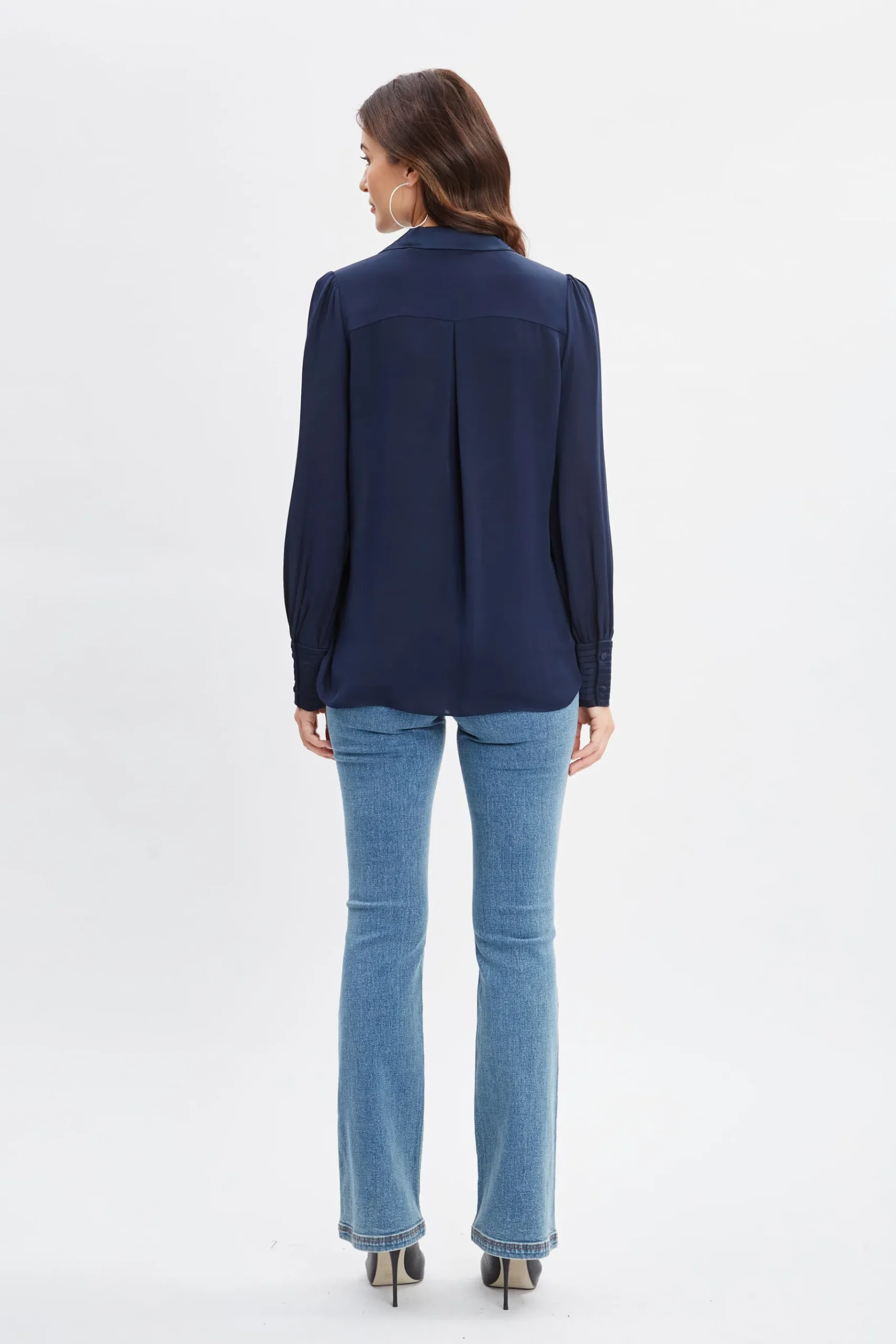 Elie Tahari Silk Pintuck Shirt- Tops & Sweaters