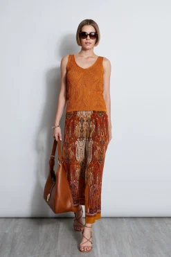 Elie Tahari Silk Raj Print Pant- Bottoms