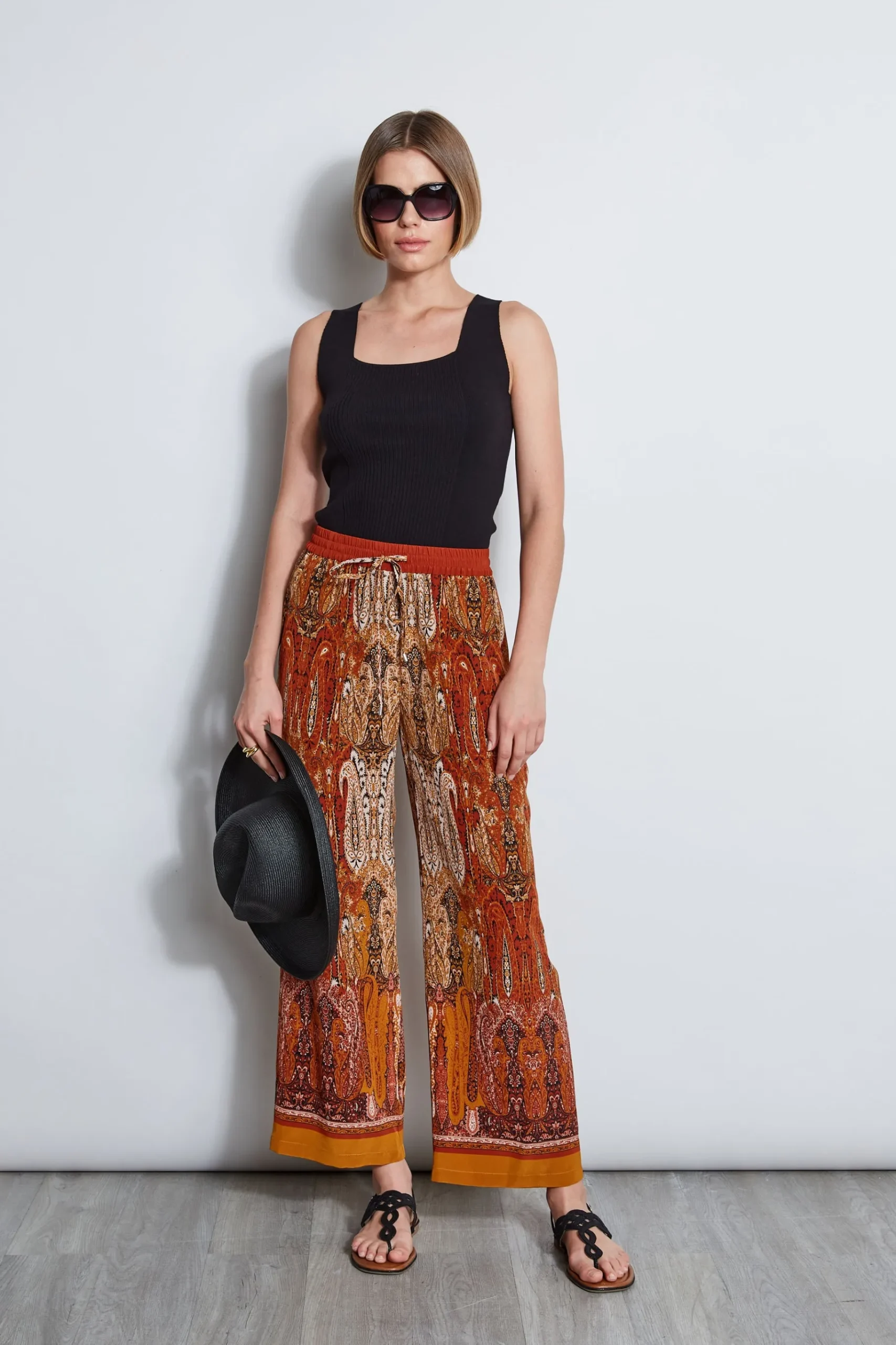 Elie Tahari Silk Raj Print Pant- Bottoms