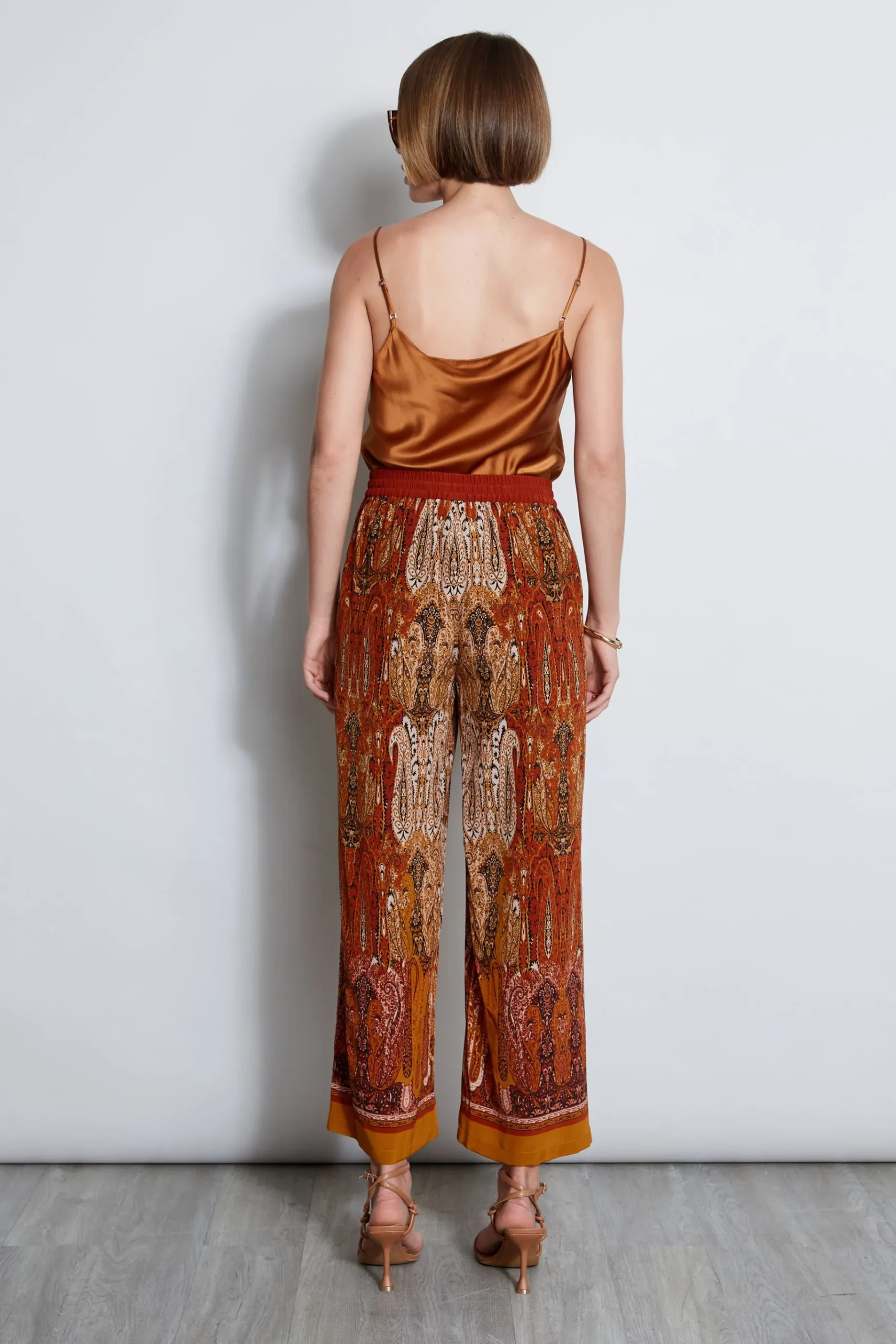 Elie Tahari Silk Raj Print Pant- Bottoms