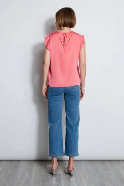 Elie Tahari Silk Ruffle Shirt- Tops & Sweaters