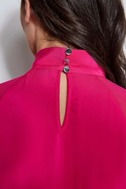 Elie Tahari Silk Twist Keyhole Shirt- Tops & Sweaters