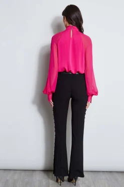 Elie Tahari Silk Twist Keyhole Shirt- Tops & Sweaters