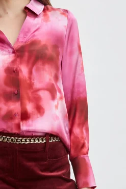 Elie Tahari Silk Venetian Glass Shirt- Tops & Sweaters