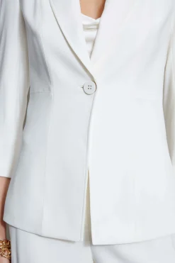 Elie Tahari Single Breasted Dart Blazer- Jackets & Blazers