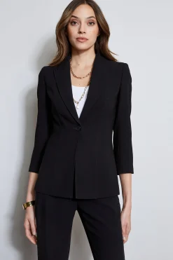 Elie Tahari Single Breasted Dart Blazer- Jackets & Blazers