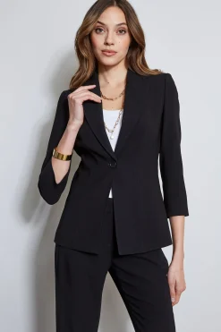 Elie Tahari Single Breasted Dart Blazer- Jackets & Blazers