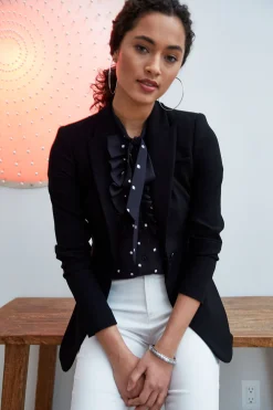 Elie Tahari Single Button Blazer- Suiting|Jackets & Blazers