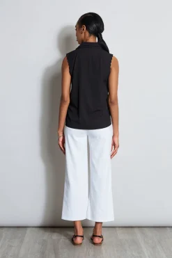 Elie Tahari Sleeveless Button-Down Shirt- Tops & Sweaters