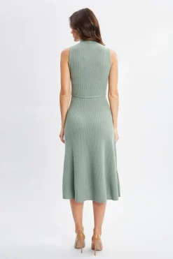 Elie Tahari Sleeveless Cashmere Belted Dress- Dresses & Jumpsuits|Sleeveless Dresses
