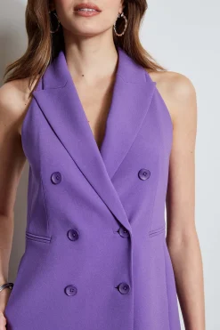 Elie Tahari Sleeveless Double Breasted Blazer Dress- Dresses & Jumpsuits|Sleeveless Dresses