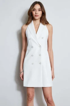 Elie Tahari Sleeveless Double Breasted Blazer Dress- Dresses & Jumpsuits|Sleeveless Dresses