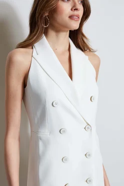 Elie Tahari Sleeveless Double Breasted Blazer Dress- Dresses & Jumpsuits|Sleeveless Dresses