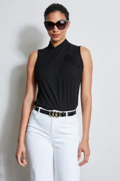 Elie Tahari Sleeveless Twist Knit- Tops & Sweaters