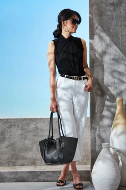 Elie Tahari Sleeveless Twist Knit- Tops & Sweaters