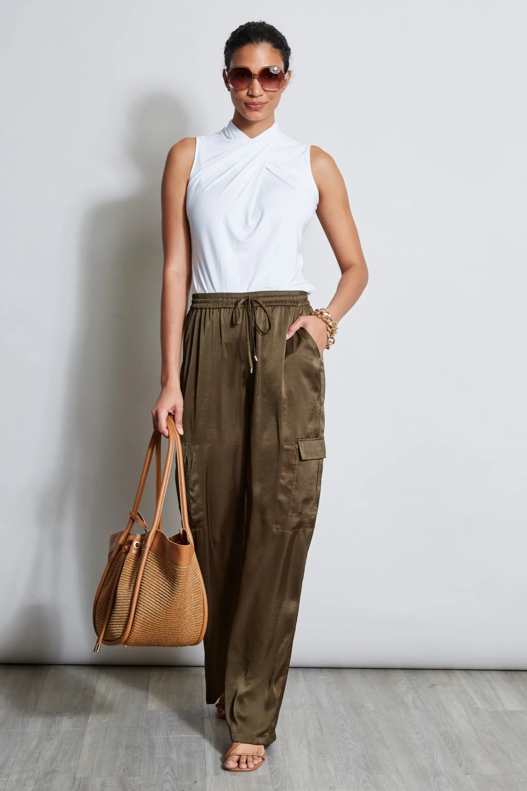 Elie Tahari Sleeveless Twist Knit- Tops & Sweaters