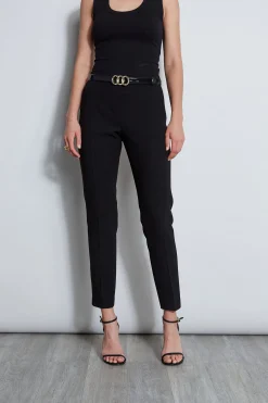 Elie Tahari Slim Fit Crepe Pant- Bottoms|Suiting