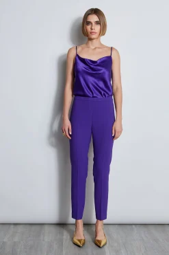 Elie Tahari Slim Fit Crepe Pant- Bottoms|Suiting