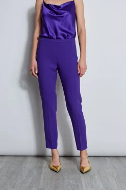 Elie Tahari Slim Fit Crepe Pant- Bottoms|Suiting