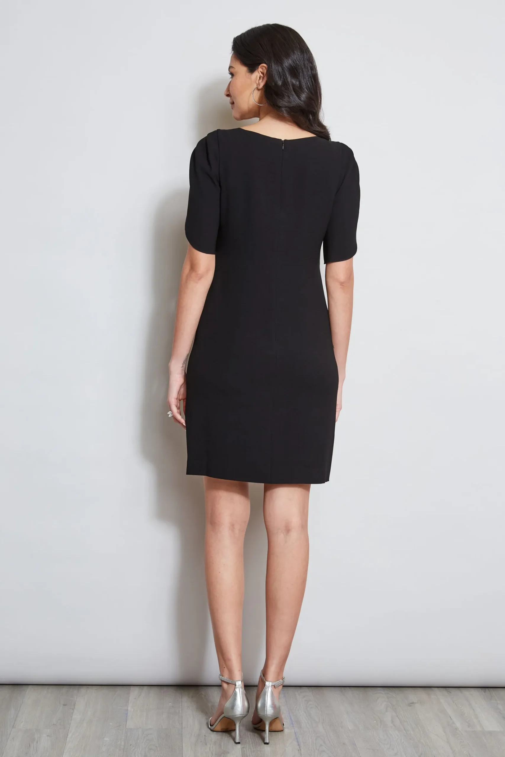 Elie Tahari Slit Sleeve Dress- Dresses & Jumpsuits|Short Sleeve Dresses
