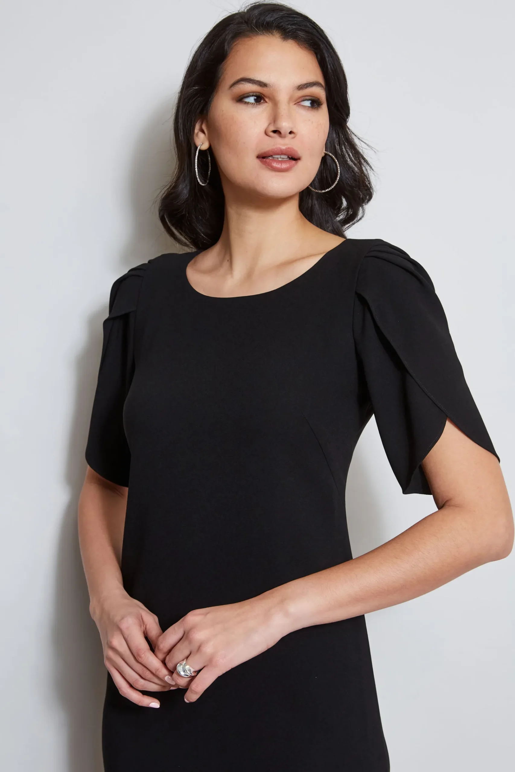 Elie Tahari Slit Sleeve Dress- Dresses & Jumpsuits|Short Sleeve Dresses