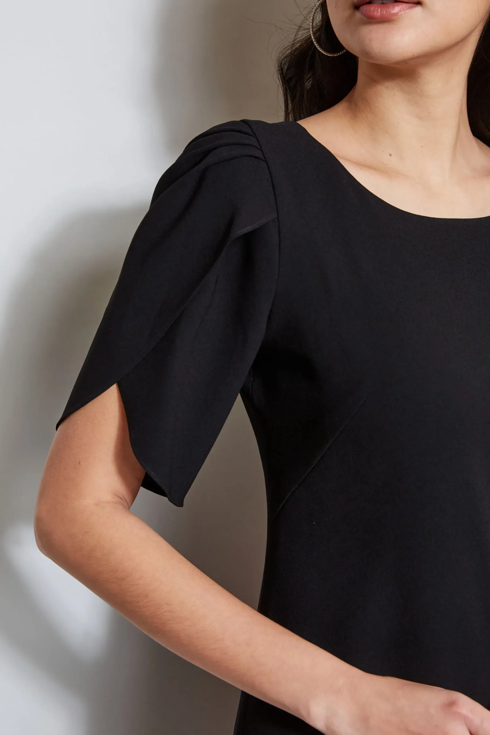 Elie Tahari Slit Sleeve Dress- Dresses & Jumpsuits|Short Sleeve Dresses