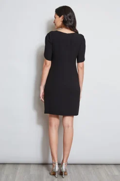 Elie Tahari Slit Sleeve Dress- Dresses & Jumpsuits|Short Sleeve Dresses