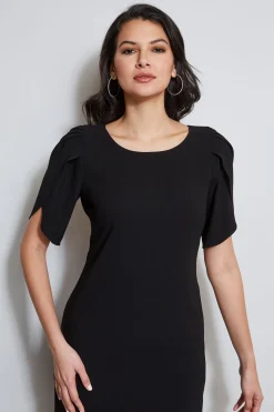 Elie Tahari Slit Sleeve Dress- Dresses & Jumpsuits|Short Sleeve Dresses