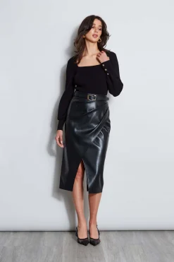 Elie Tahari Square Neck Sweater- Tops & Sweaters