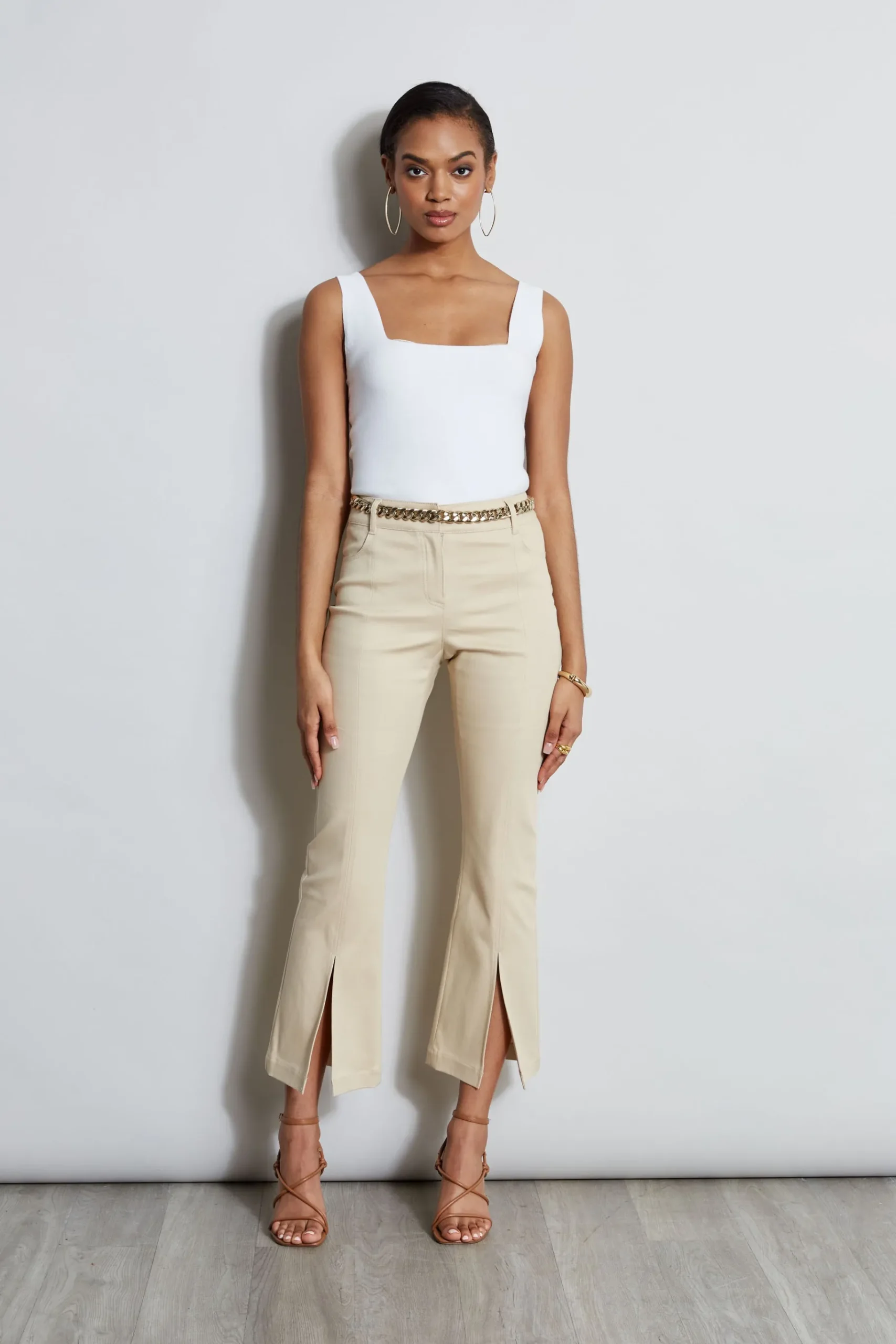 Elie Tahari Square Neck Tank- Tops & Sweaters