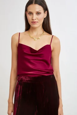 Elie Tahari Stretch Silk Satin Cami- Tops & Sweaters