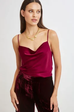 Elie Tahari Stretch Silk Satin Cami- Tops & Sweaters