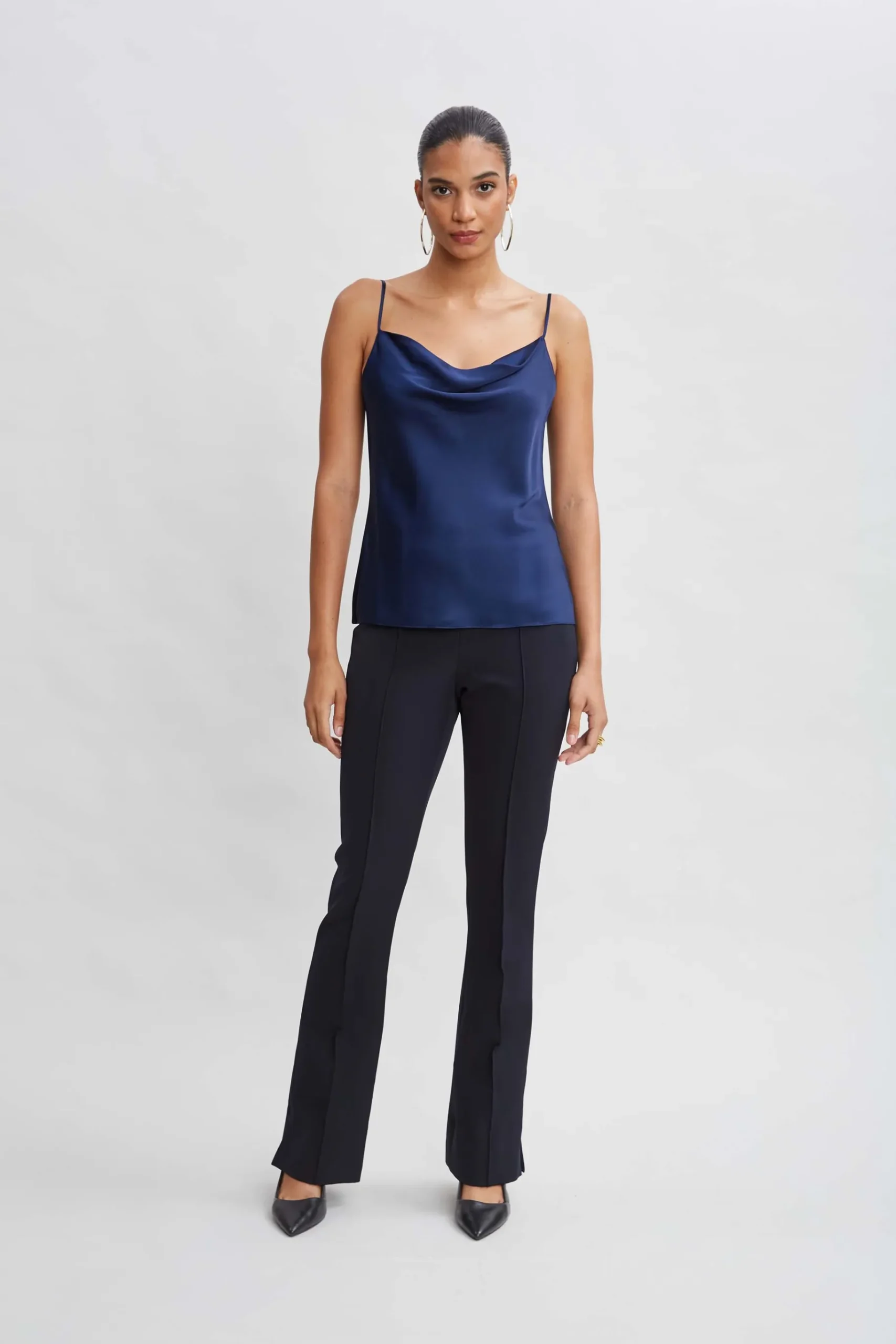 Elie Tahari Stretch Silk Satin Cami- Tops & Sweaters