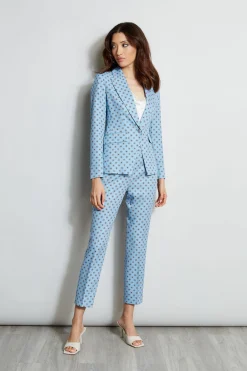 Elie Tahari Sun Print Single Button Blazer- Jackets & Blazers